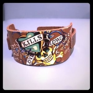 Ed Hardy Leather Cuff